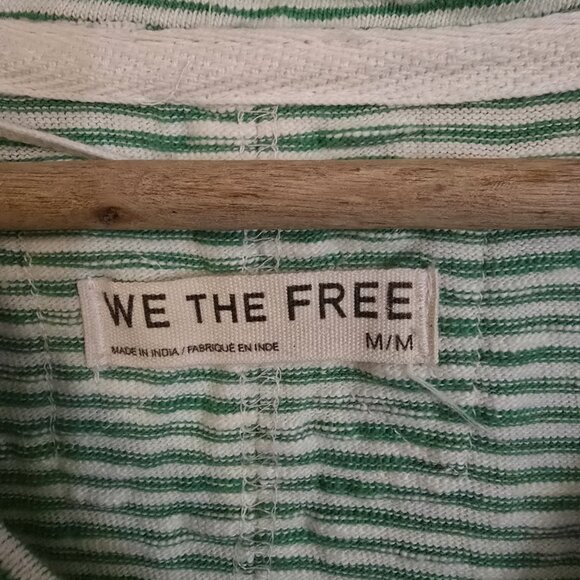 Free People We The Free Embroidered Camp Tee Womens M Oversized Golf Combo - Picture 9 of 10
